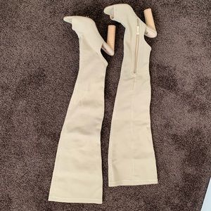 EGO knee high open toe boots